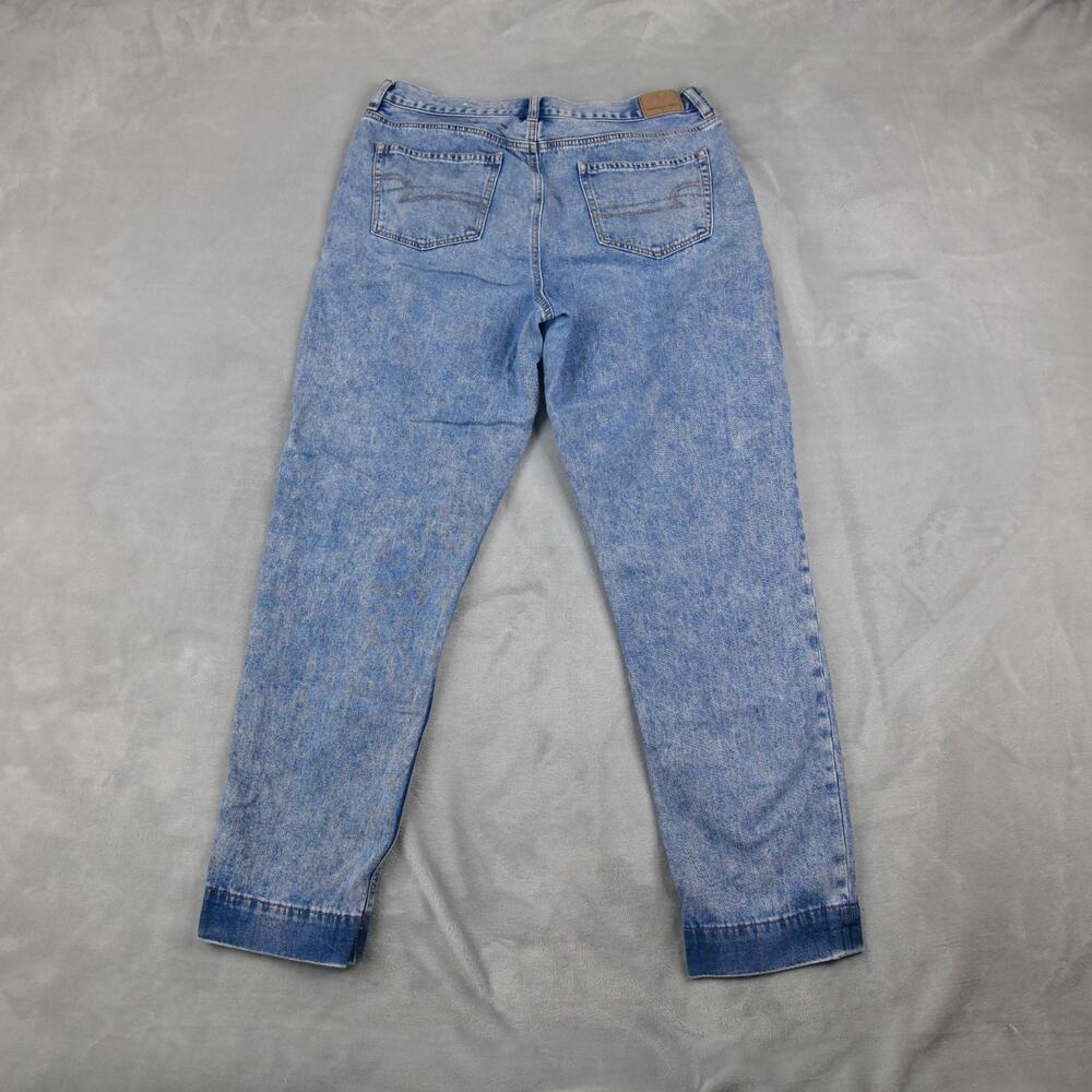 American‎ Eagle Jeans Womens 14 Long (31x29) Mom Jean Hi-Rise Blue Denim - Picture 8 of 11